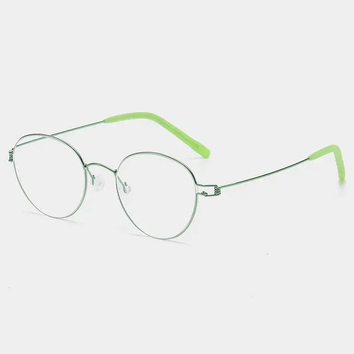 Bobbie 822000 Unisex 122mm Titanium Full Rim Oval Frames FuzWeb