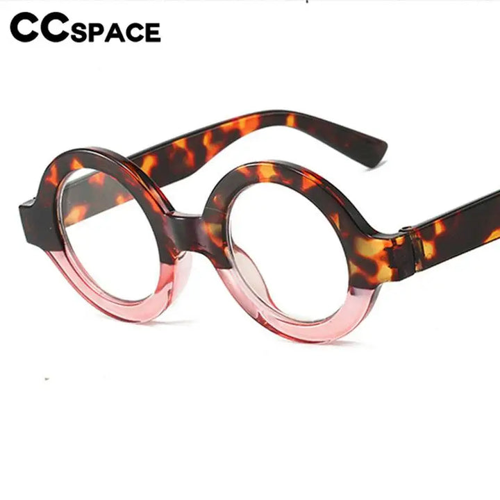 CCspace Women's Full Rim Round Thick Polycarbonate Reading Glasses 57557 Reading Glasses CCSpace   