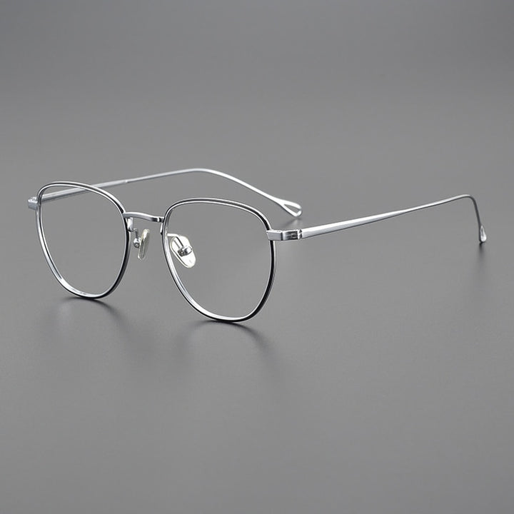 Gatenac Unisex Full Rim Square Titanium Eyeglasses Gxyj1046 Full Rim Gatenac   