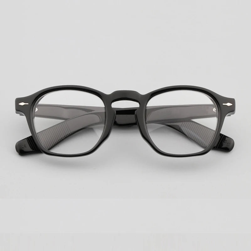 Black Mask Unisex Full Rim Acetate Square Eyeglasses M25 Full Rim Black Mask   