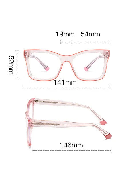 CCspace Women's Full Rim Square Cat Eye Polycarbonate Eyeglasses 301337 Full Rim CCspace   