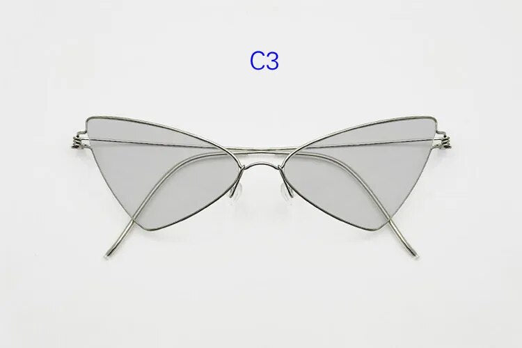 Yuujo Women's Full Rim Cat Eye Stainless Steel Polarized Sunglasses 6340 Sunglasses Yujo C3 China 