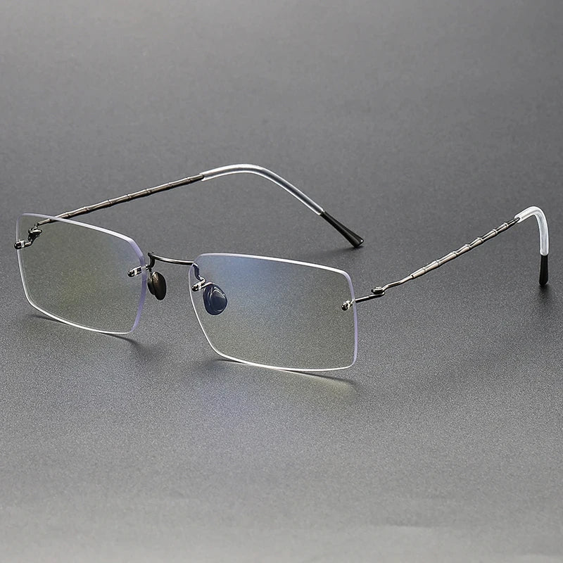 Bobbie Women's Rimless Square Titanium Eyeglasses 692312