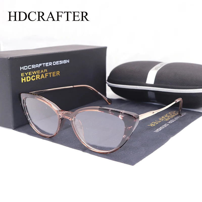 Hdcrafter Unisex Full Rim Oval Cat Eye Acetate Eyeglasses 48099 Full Rim Hdcrafter Eyeglasses