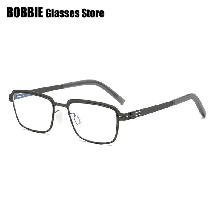 Bobbie 501638 Full Rim Unisex Square Stainless Steel Frames FuzWeb