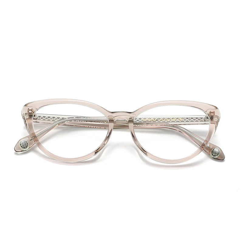 Aror Women's Full Rim Oval Cat Eye Acetate Eyeglasses 19586