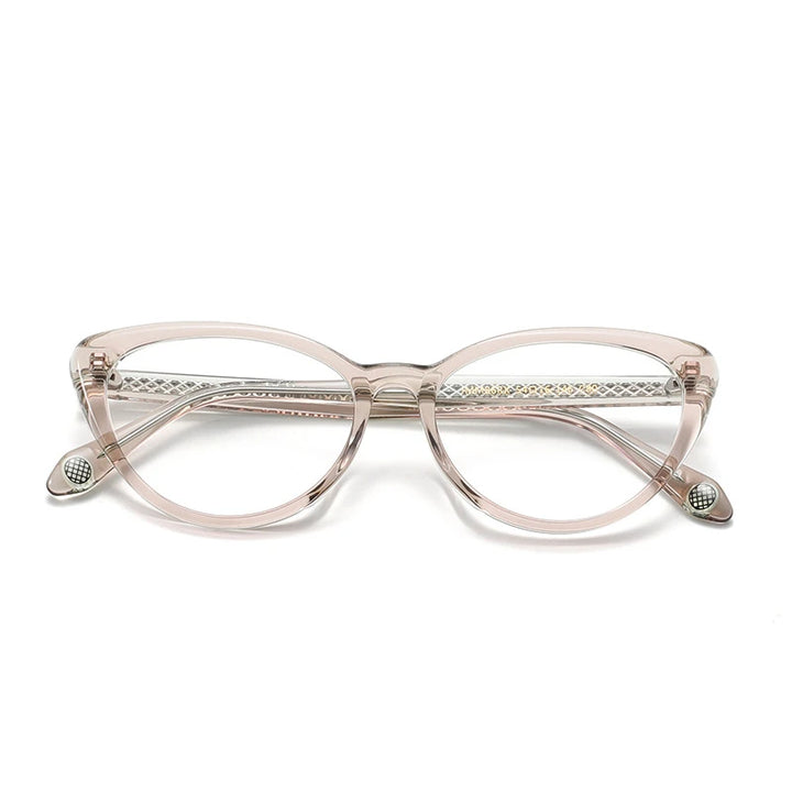 Aror Women's Full Rim Oval Cat Eye Acetate Eyeglasses 19586