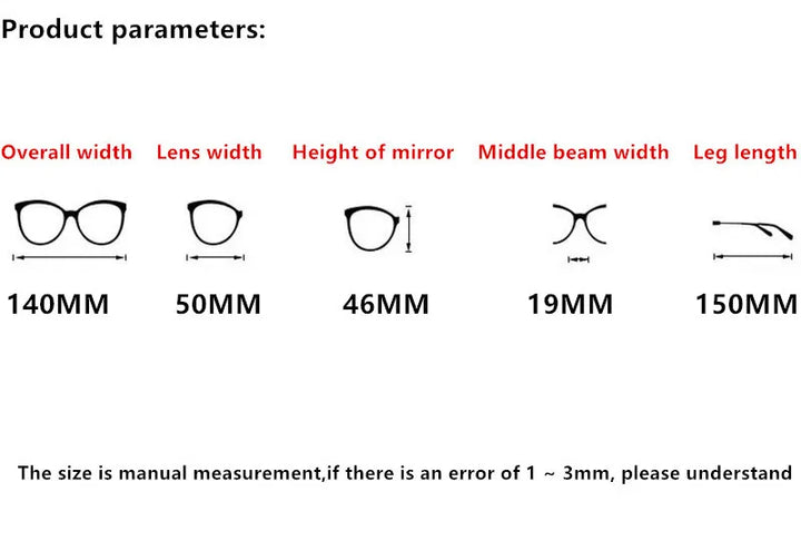 Nobler Unisex Full Rim Square Cat Eye Acetate Eyeglasses H045 Full Rim Nobler   