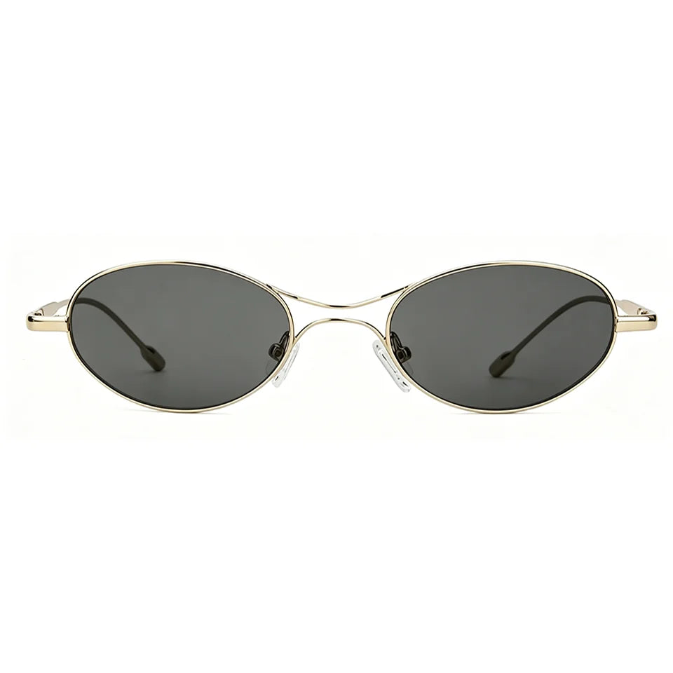 Esnbie Unisex Full Rim Oval Alloy Sunglasses 25S-M183SUN-1