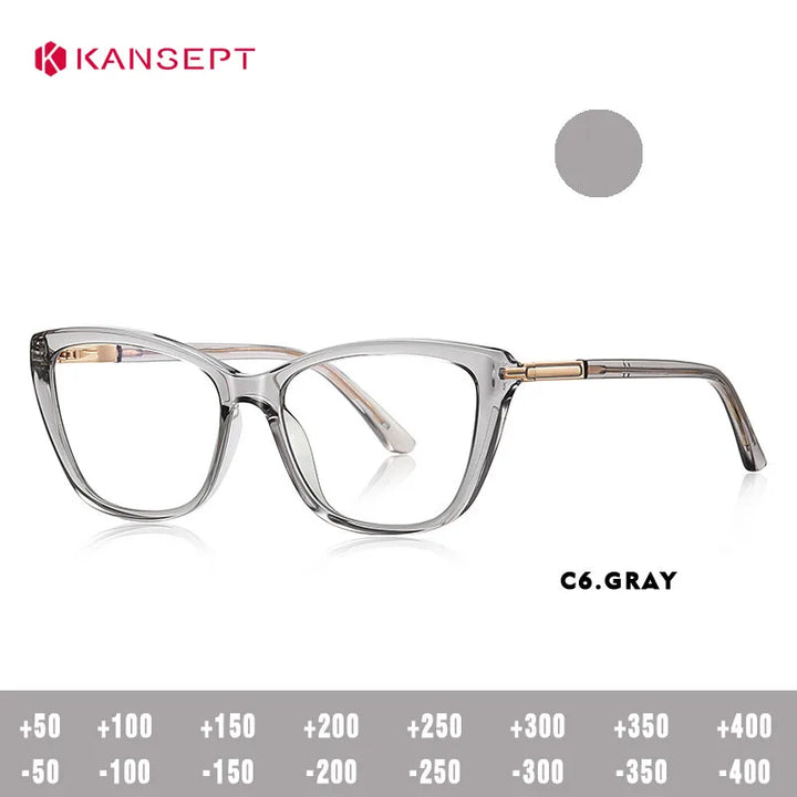Kansept Women's Full Rim Cat Eye Tr 90 Titanium Reading Glasses 22335