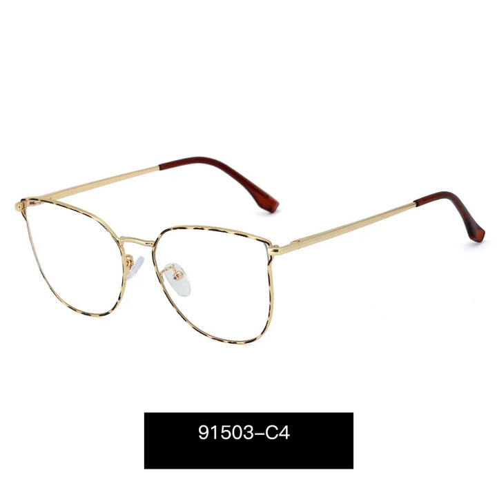 Handoer Women's Full Rim Square Tr 90 Alloy Eyeglasses 91503