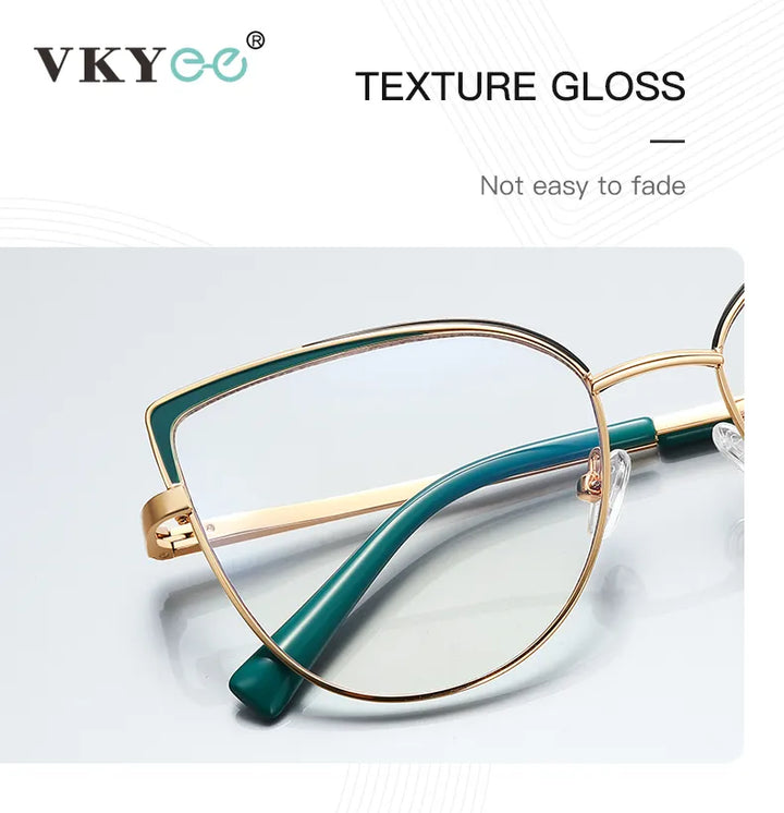 Vicky Women's Full Rim Large Square Alloy Reading Glasses 3103 Reading Glasses Vicky   