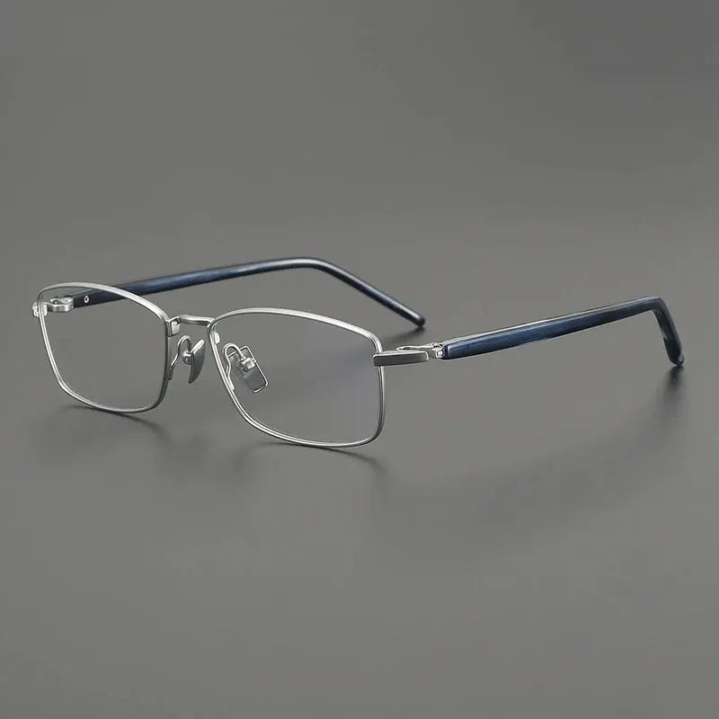 Gatenac Unisex Full Rim Big Polygon Square Titanium Eyeglasses 762648 FuzWeb