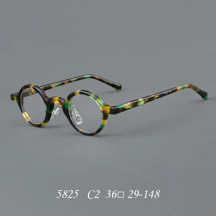 Hewei Unisex Full Rim Small Round Acetate Eyeglasses 2936 Full Rim Hewei C2 CHINA 