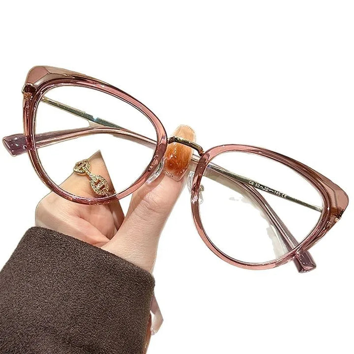 Zirosat Unisex Full Rim Round TR90 Prescription Eyeglasses 9039 - view 3
