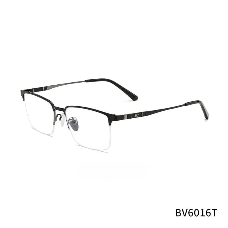 Summer Flower Men's Semi Rim Square Titanium Eyeglasses Clip On Sunglasses 6015/16