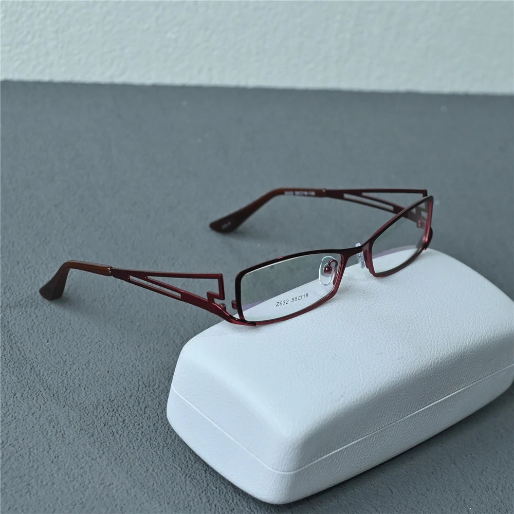 Cubojue Unisex Full Rim Small Rectangle Alloy Reading Glasses C632 Reading Glasses Cubojue   