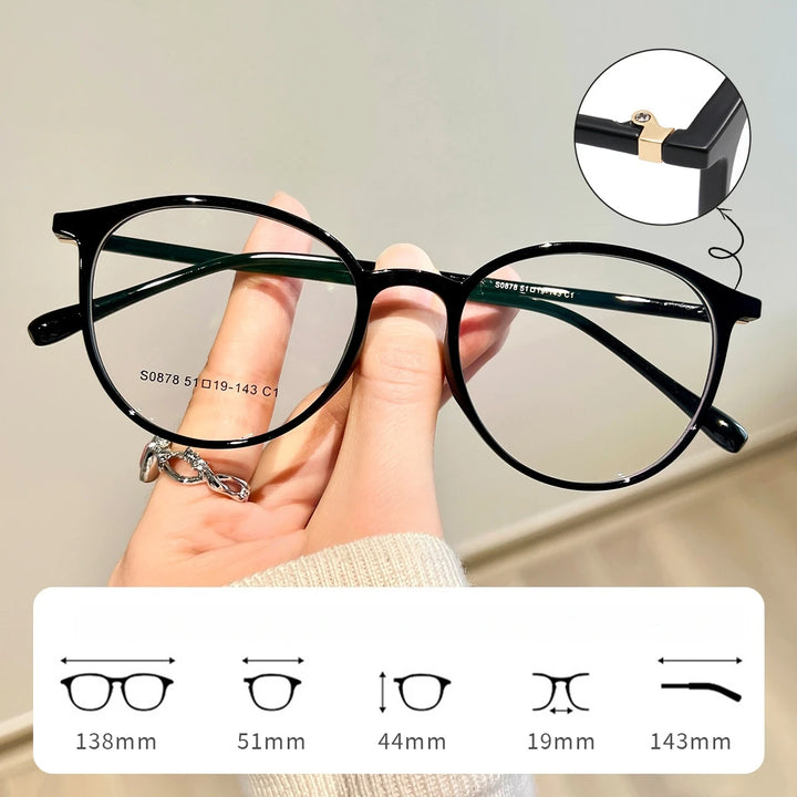 Yimaruili Women's Full Rim Oval Round Acetate Eyeglasses 660878