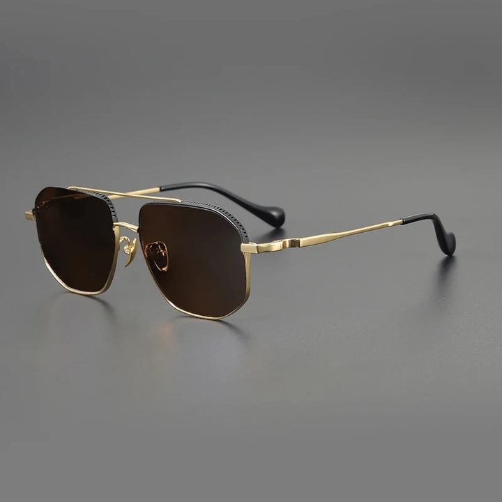 Bobbie Unisex Full Rim Pilot Titanium Polarized Sunglasses 1350Z