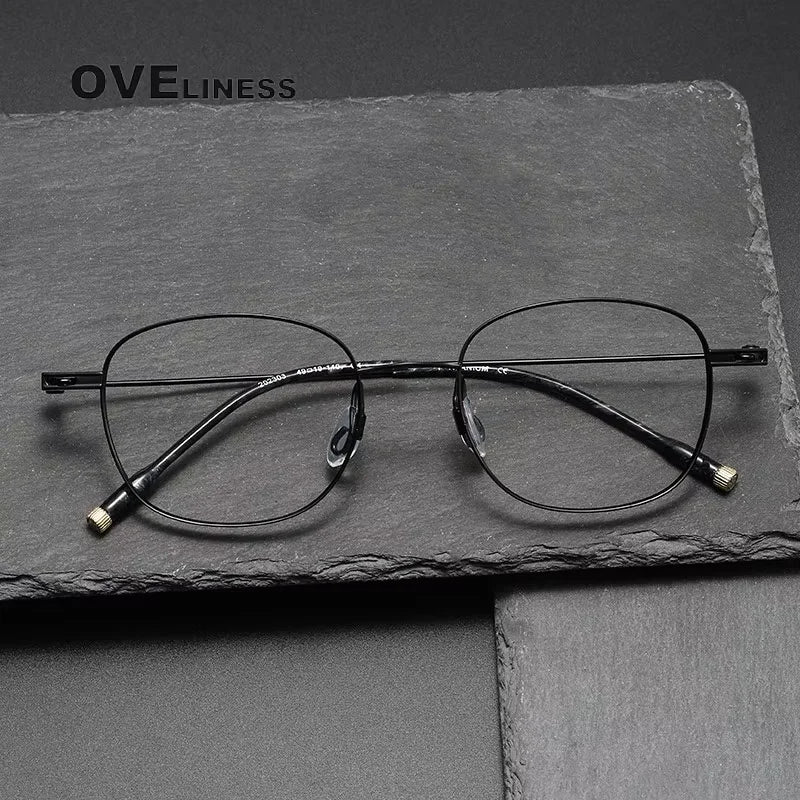 Oveliness Women's Full Rim Square Titanium Eyeglasses 40223 Full Rim Oveliness   