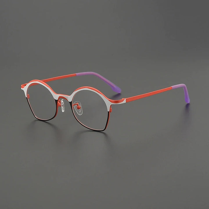 Gatenac Women's Full Rim Flat Bottom Oval Titanium Eyeglasses G85847