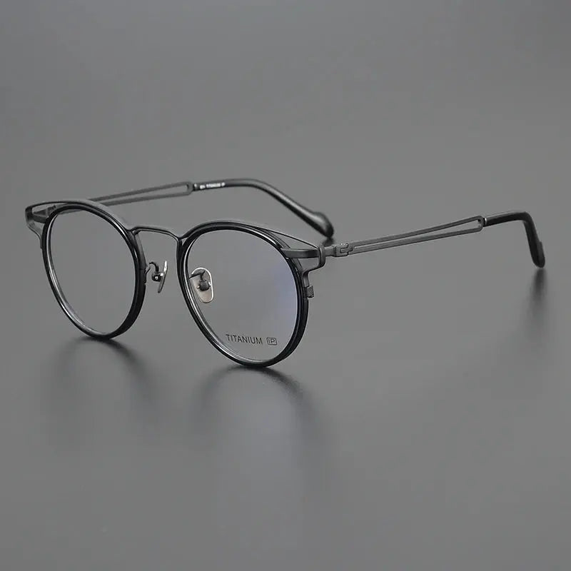 Bobbie 190610 Full Rim Women’s Oval  Acetate Titanium Frames FuzWeb