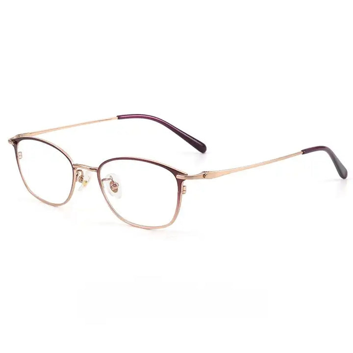 Summer Flower Women's Full Rim Square Oval Titanium Eyeglasses 70224