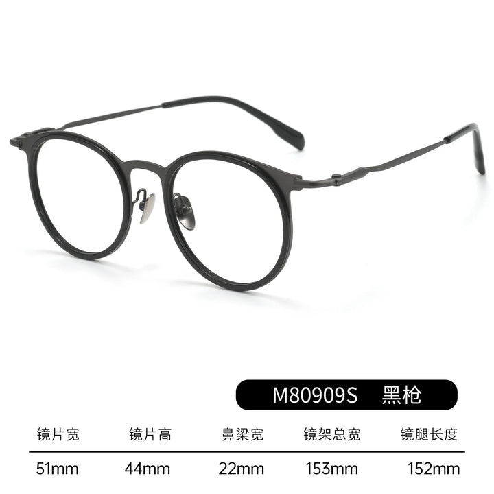 Bclear Unisex Full Rim Round Acetate Eyeglasses BSF-M80909S