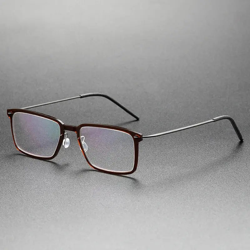 Bobbie Full Rim 652800 Unisex Square Acetate Screwless Titanium Frames FuzWeb