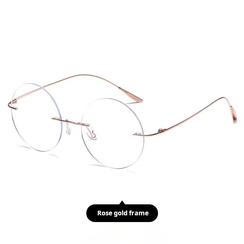 Momoja Women's Rimless Round Titanium-Alloy Eyeglasses 720176