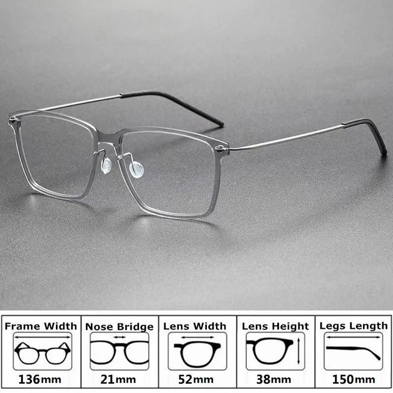 Bobbie Unisex Full Rim Square Acetate Eyeglasses 65-Series
