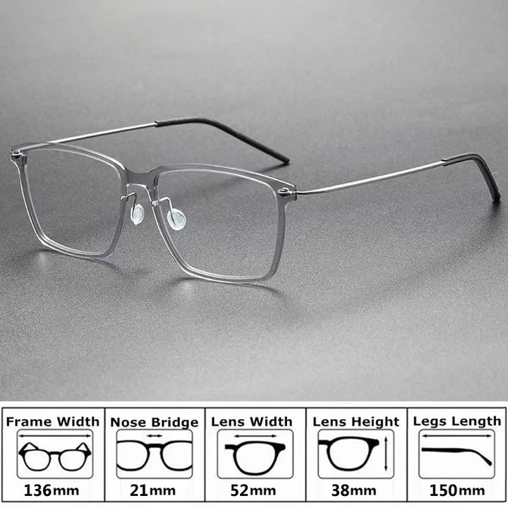 Bobbie Unisex Full Rim Square Acetate Eyeglasses 65-Series