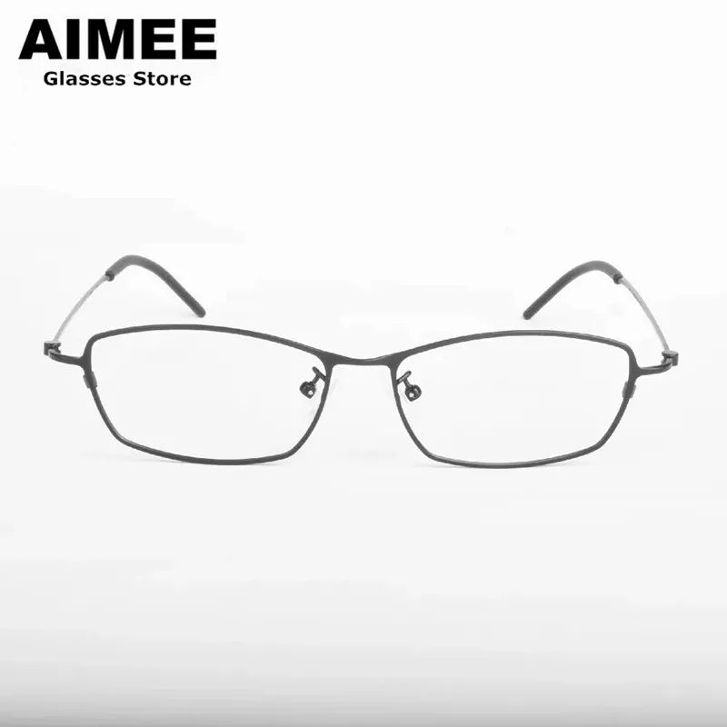 Aimee Unisex Full Rim Rectangle Square Titanium Eyeglasses 14509 Full Rim Aimee   