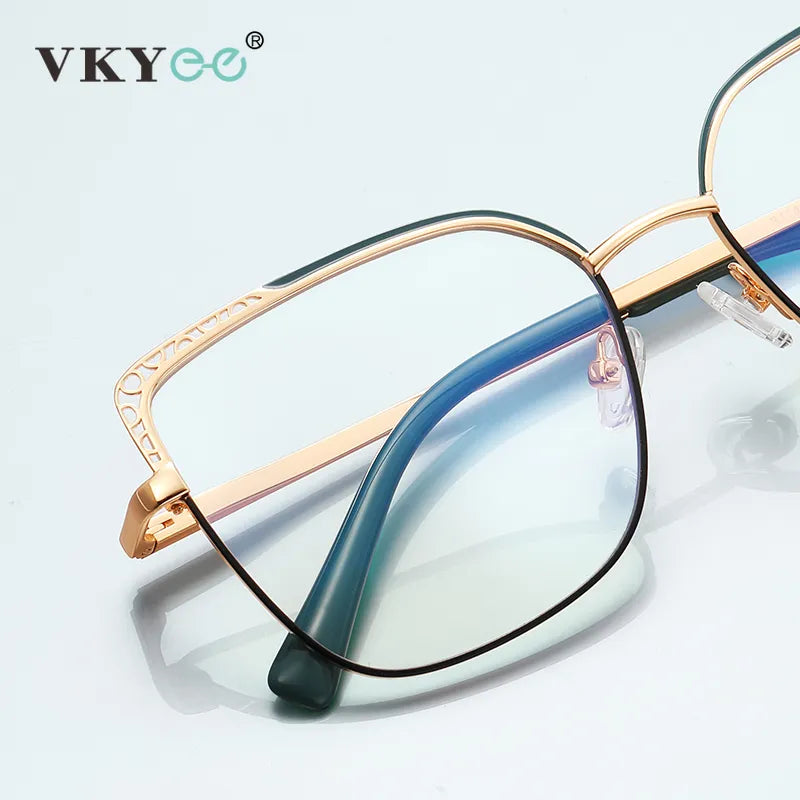 Vicky Women's Full Rim Large Square Alloy Reading Glasses 3114 Reading Glasses Vicky   