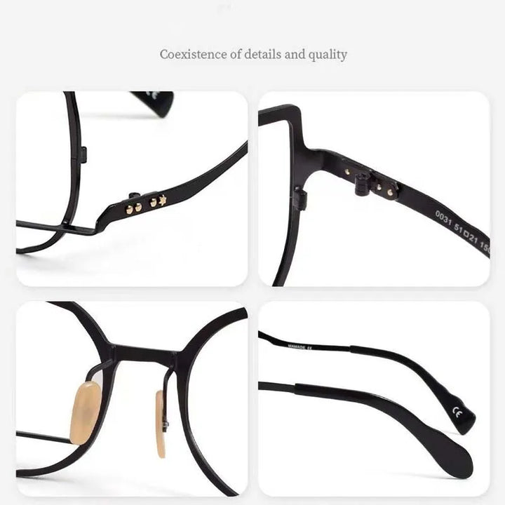 Muzz 0031-2 women's cat eye alloy prescription eyeglasses — view 9