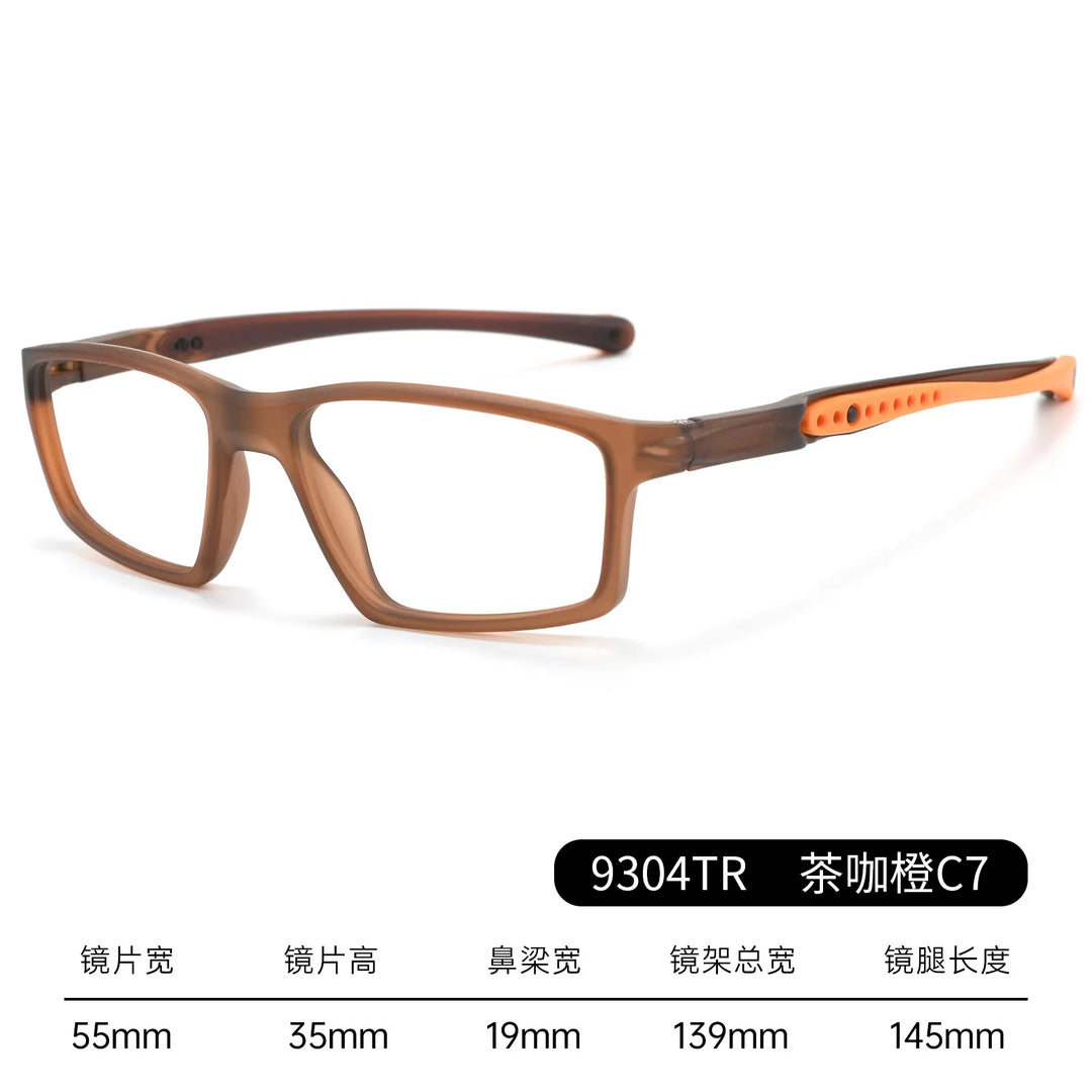 Bclear Unisex Full Rim Rectangle TR90 Sports Eyeglasses BSF-9304TR