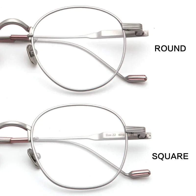 Aror Unisex Full Rim Round Or Square Titanium Eyeglasses 492122 Full Rim Aror