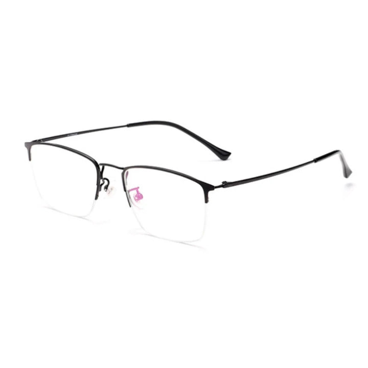 Hotochki Women's Semi Rim Square Titanium Eyeglasses 80174
