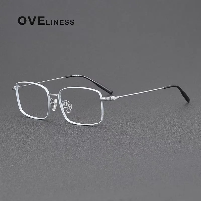Oveliness Unisex Full Rim Square Titanium Eyeglasses 81023