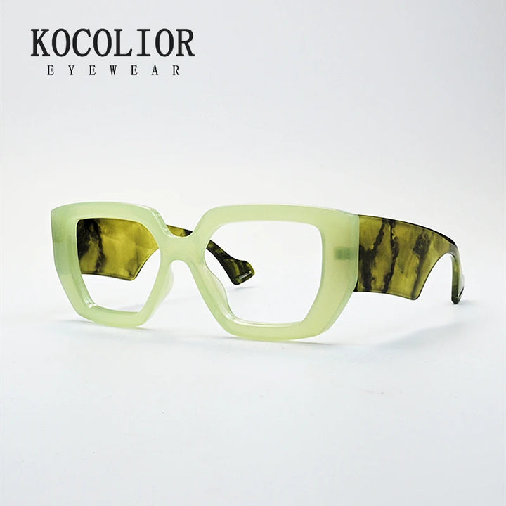Kocolior Unisex Full Rim Square Acetate Photochromic Reading Glasses 86320