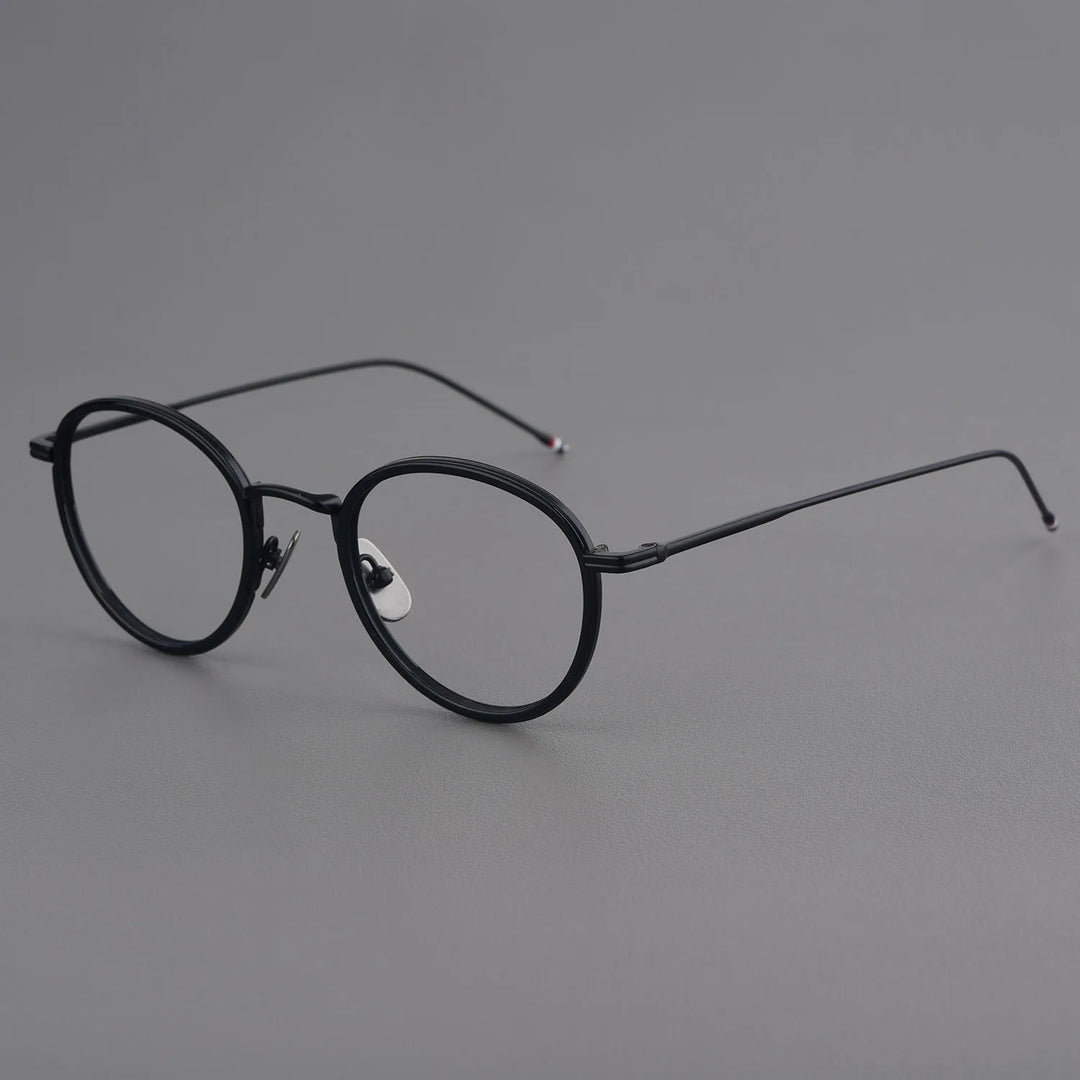 Bobbie Unisex Full Rim Oval Acetate Titanium Eyeglasses 612905