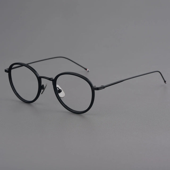 Bobbie Unisex Full Rim Oval Acetate Titanium Eyeglasses 612905