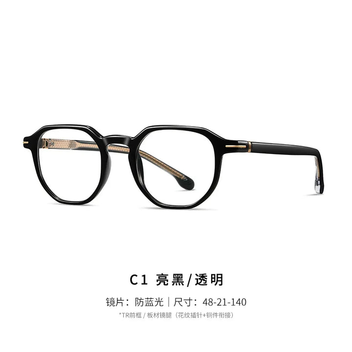 Reven Jate Unisex Full Rim Square Acetate Prescription Eyeglasses 32207 - view 9