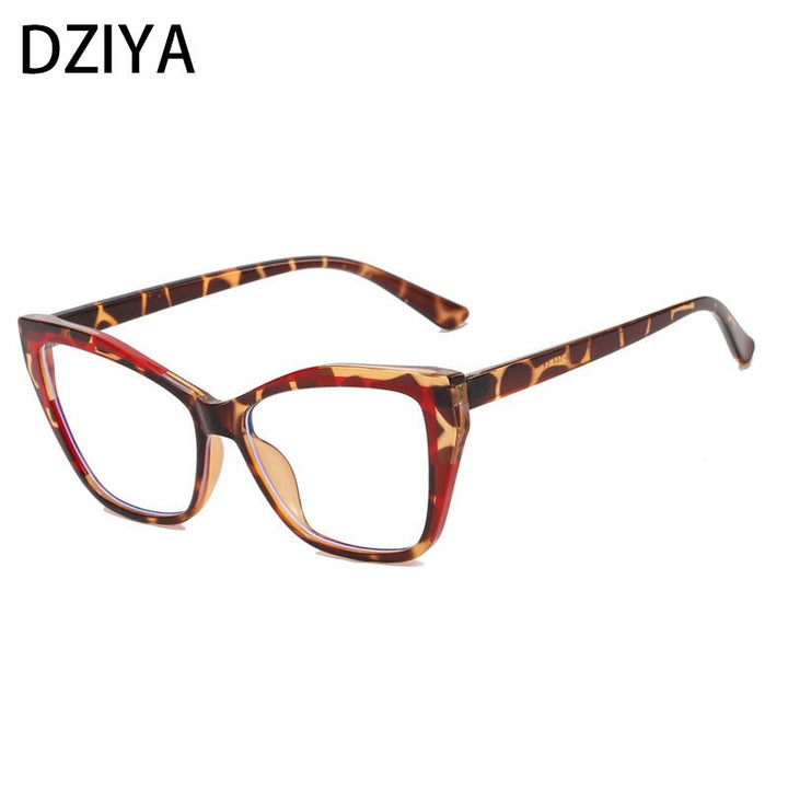 Dziya Women's Full Rim Square Cat Eye Tr 90 Presbyopic Reading Glasses 60858 Reading Glasses Dziya +25 C4 