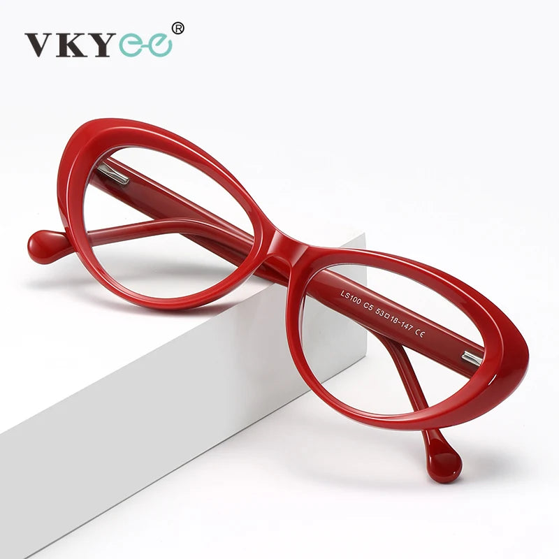 Vicky Women's Full Rim Oval Cat Eye Tr 90 Titanium Reading Glasses 97100