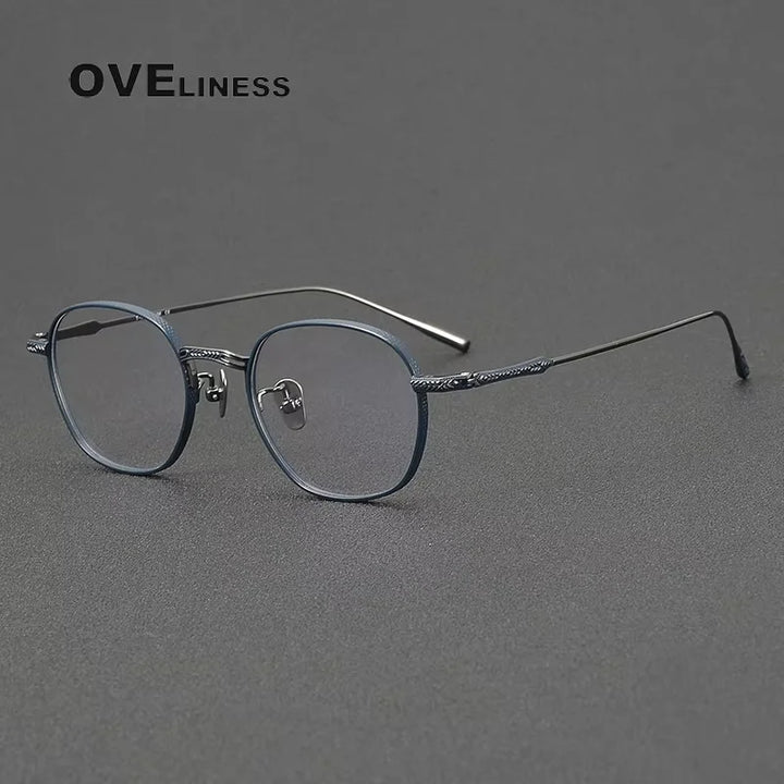 Oveliness Women's Full Rim Round Square Titanium Eyeglasses 614301