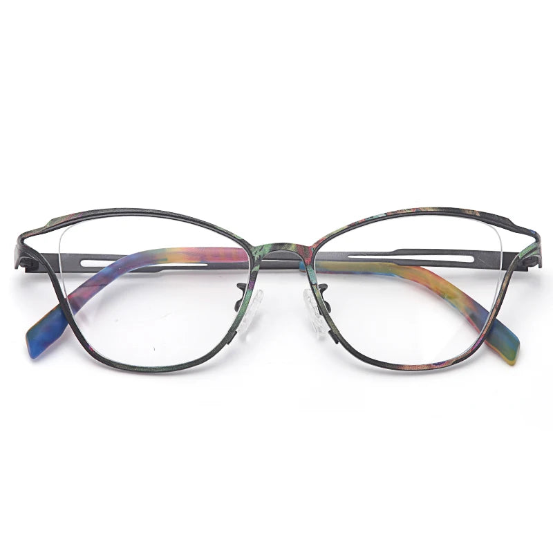 Muzz 859222 women's cat eye IP titanium prescription eyeglasses — view 3
