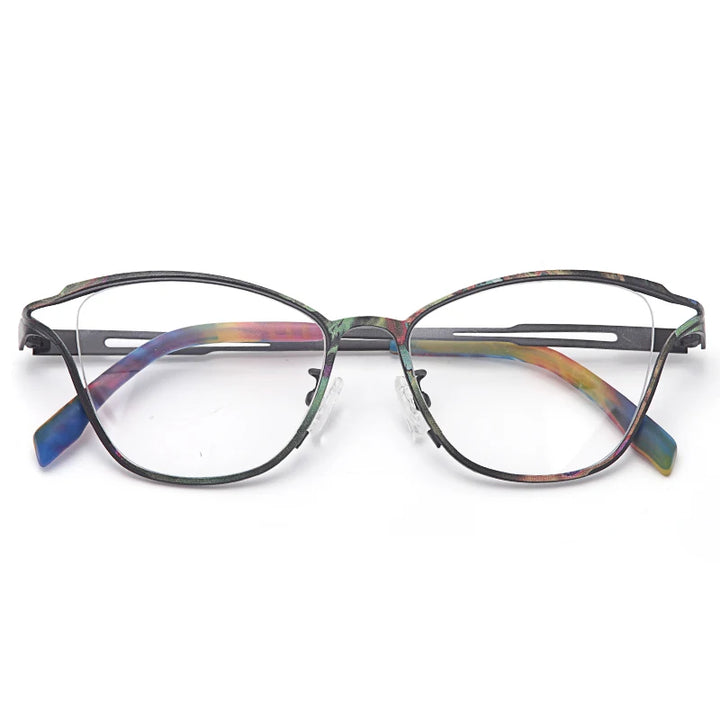 Muzz 859222 women's cat eye IP titanium prescription eyeglasses — view 3