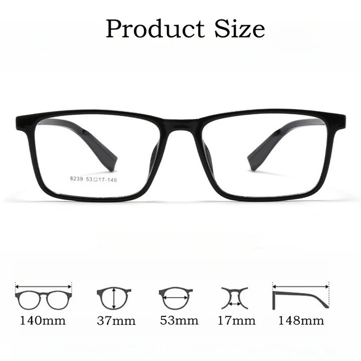 Yimaruili Unisex Full Rim Square Tr 90 Eyeglasses 948239 Full Rim Yimaruili Eyeglasses