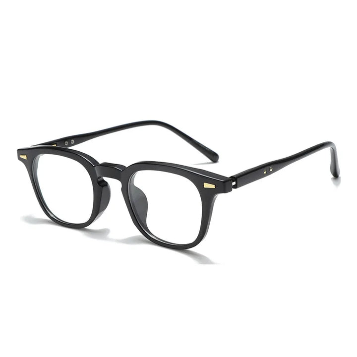 Kocolior Unisex Full Rim Square Acetate Eyeglasses L7156 Full Rim Kocolior Black  